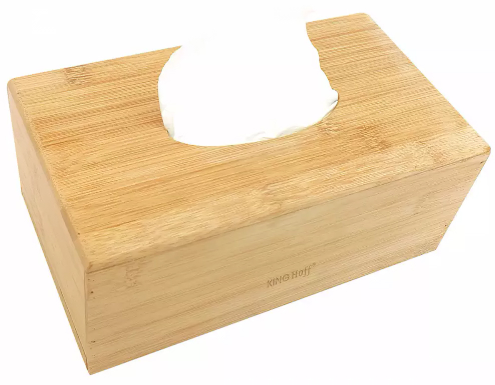 Chustecznik pojemnik na chusteczki bambusowy KH 1690 Kinghoff pudełko